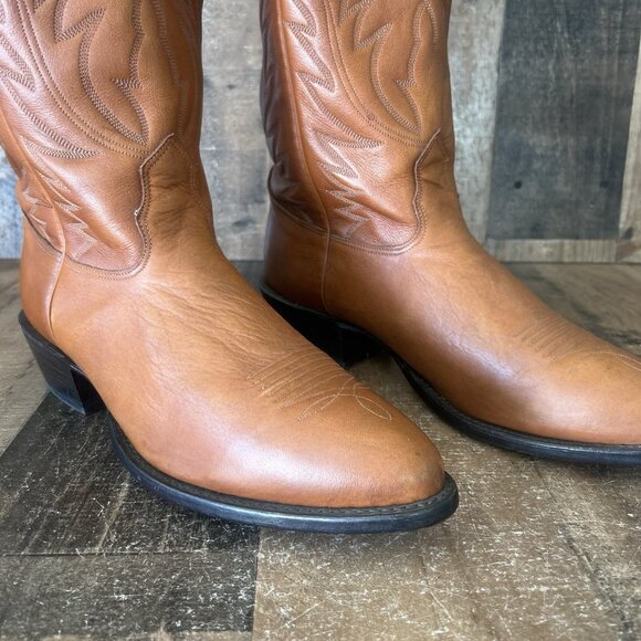 Nocona Round Toe Brown Western Cowboy Boots Mens 10.5 D - Picture 12 of 12